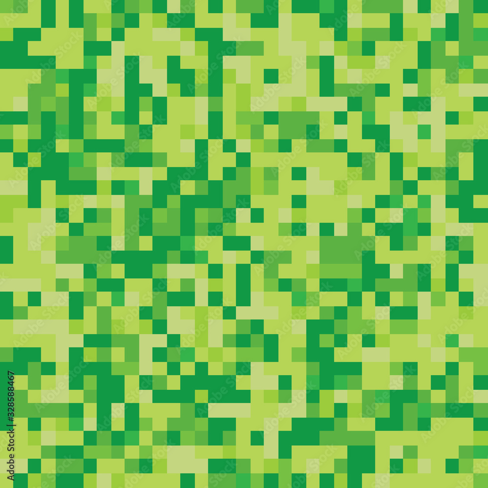Pixel mosaic seamless pattern. Repeating texture with green colored square points. Geometric vector background. Pixel mosaic seamless pattern. Repeating texture with green colored square points. Geometric vector background.