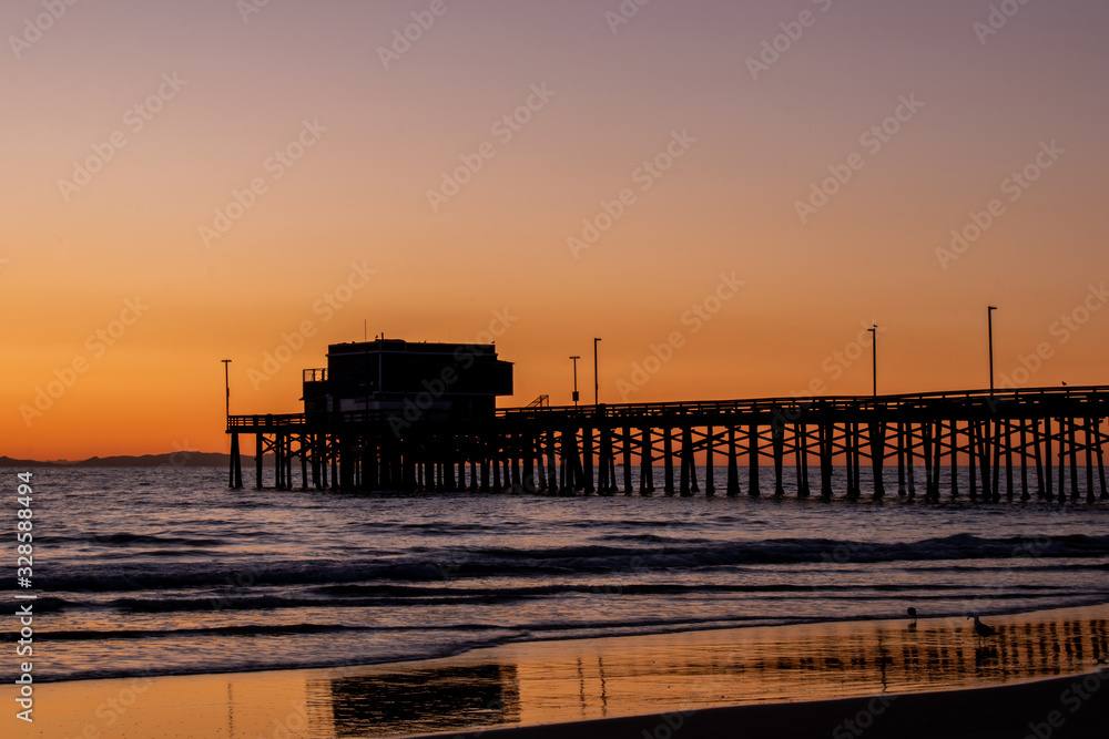 Winter sunset in Newport Beach