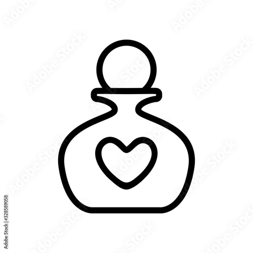 fragrant perfume icon vector. Thin line sign. Isolated contour symbol illustration