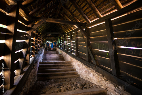 Cover wood stairs , Sighisoara, Romania