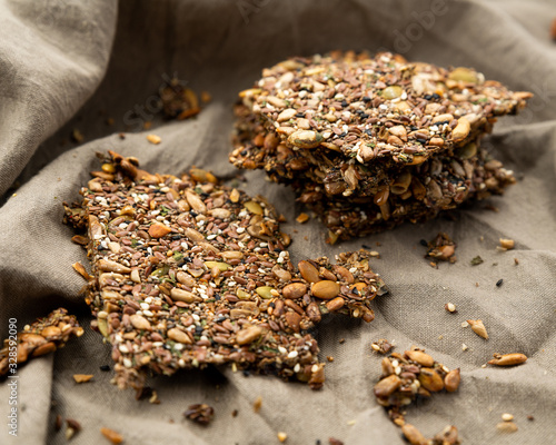 Homemade Sunflower Pumpkin Chia Sesame Flax Seed Crackers