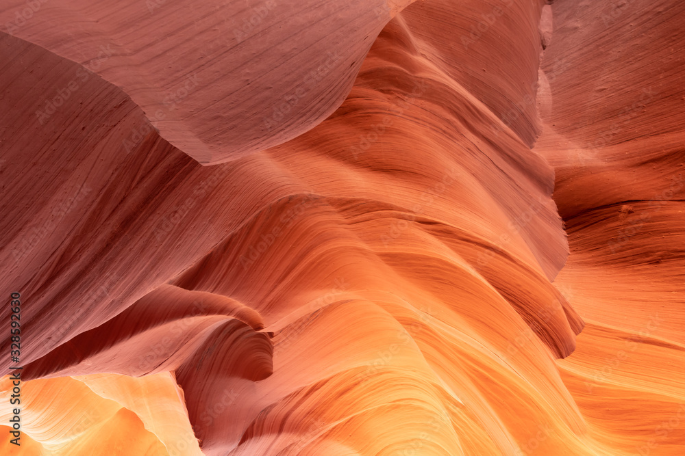 Obraz premium antelope slot canyon - colorful waves inside sandstone walls