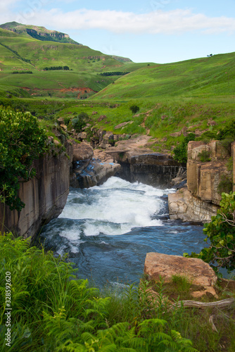 rapids of mweni river, northern drakensberg mountains, kwazulu natal, south africa