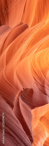 Panoramic abstract background, famous Antelope Canyon, Arizona, USA