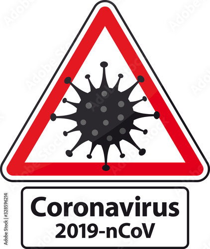 CORONAVIRUS PANNEAU VIRUS NOIR V2