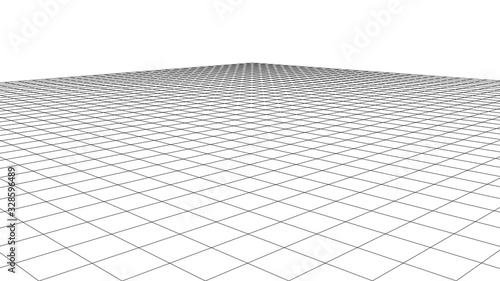 Vector perspective grid. Detailed lines forming an abstract background