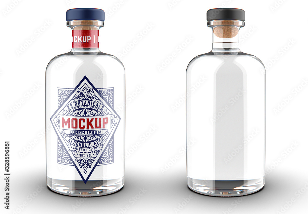 Gin Bottle Mockup Stock-Vorlage | Adobe Stock