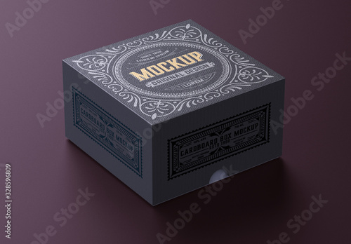 Download Luxury Cardboard Box Mockup Stock Template Adobe Stock