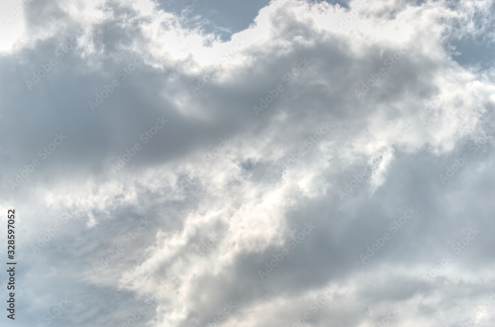 fluffy textured cloud and sky background