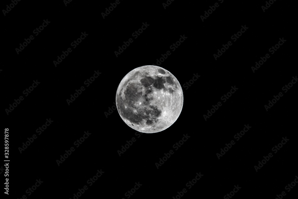 Obraz premium Full Moon in Night Sky