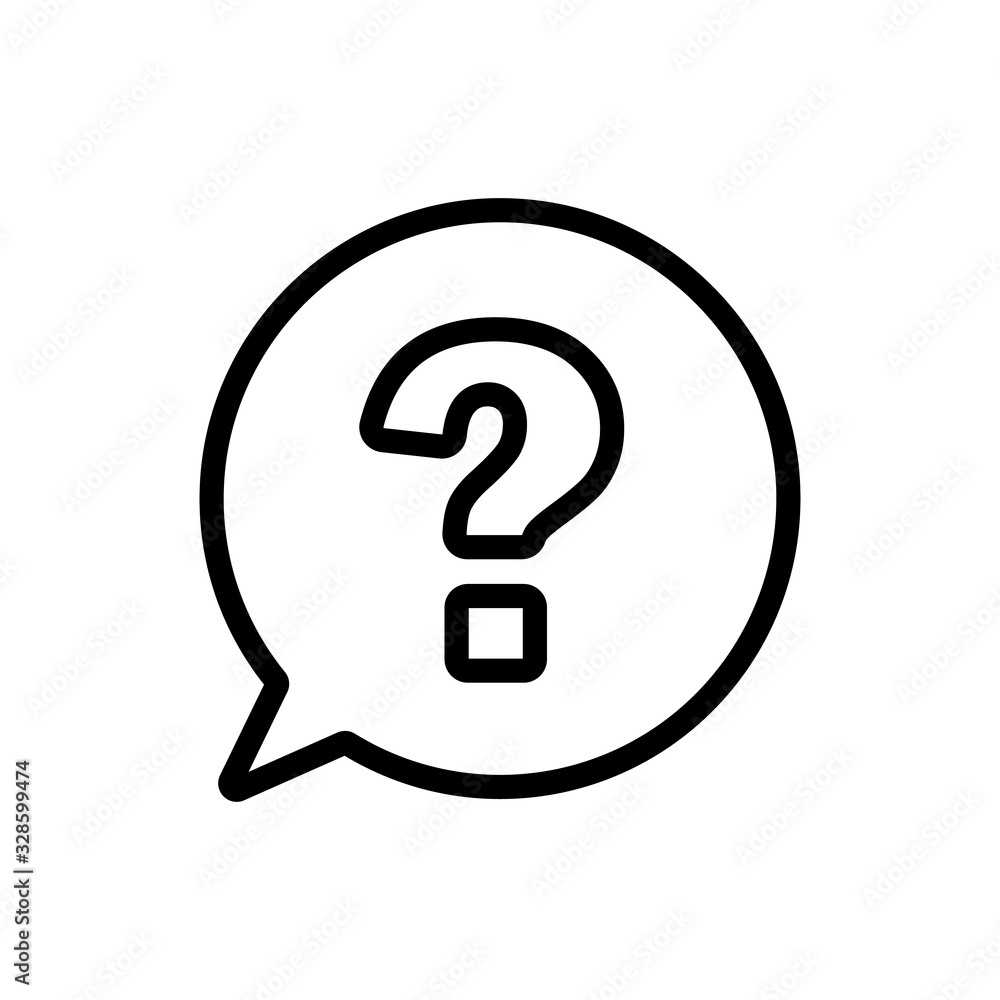 doubts and thoughts of the icon vector. Thin line sign. Isolated contour symbol illustration doubts and thoughts of the icon vector. Thin line sign. Isolated contour symbol illustration