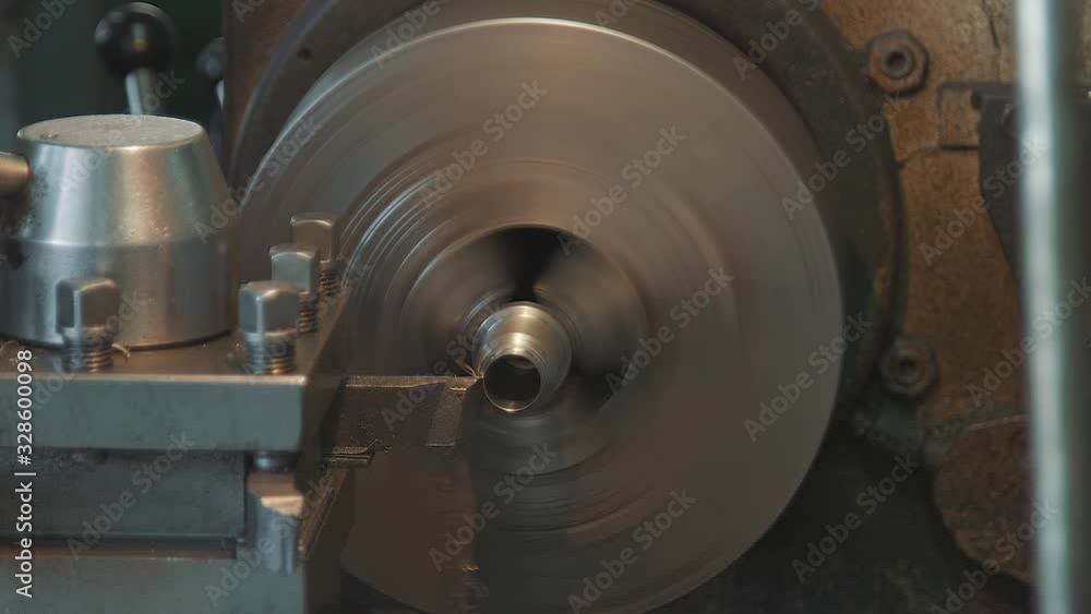 Metallic modern technological industrial factory equipment during the work process Metallic modern technological industrial factory equipment during the work process