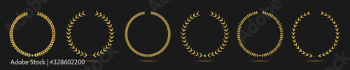 Laurel wreath icon set