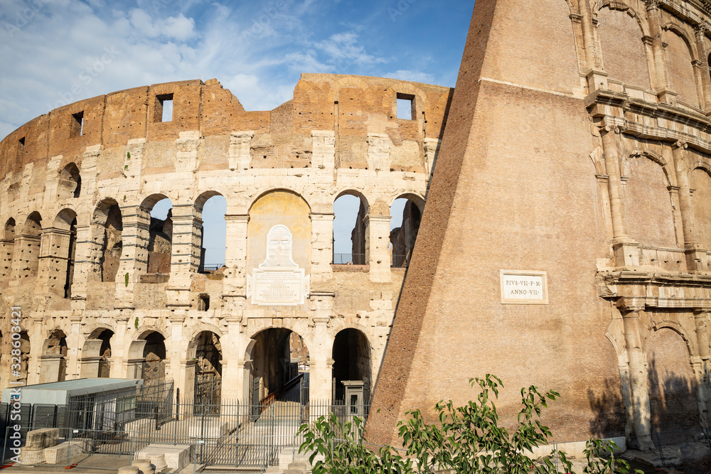 the famous Coliseum of Rome (Colosseum - aka Flavian Amphitheatre), Lazio, Italy