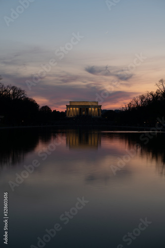 Sunset at the Lincoln Memorial, Washington DC