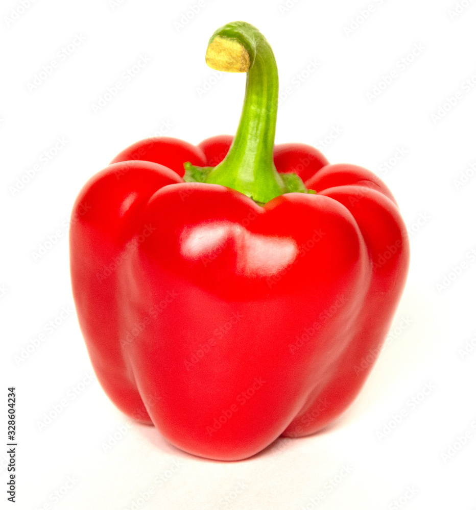 Beautiful Red pepper isolated on a white background Beautiful Red pepper isolated on a white background