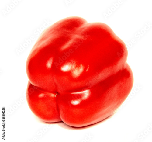 Beautiful Red pepper isolated on a white background © Oleg