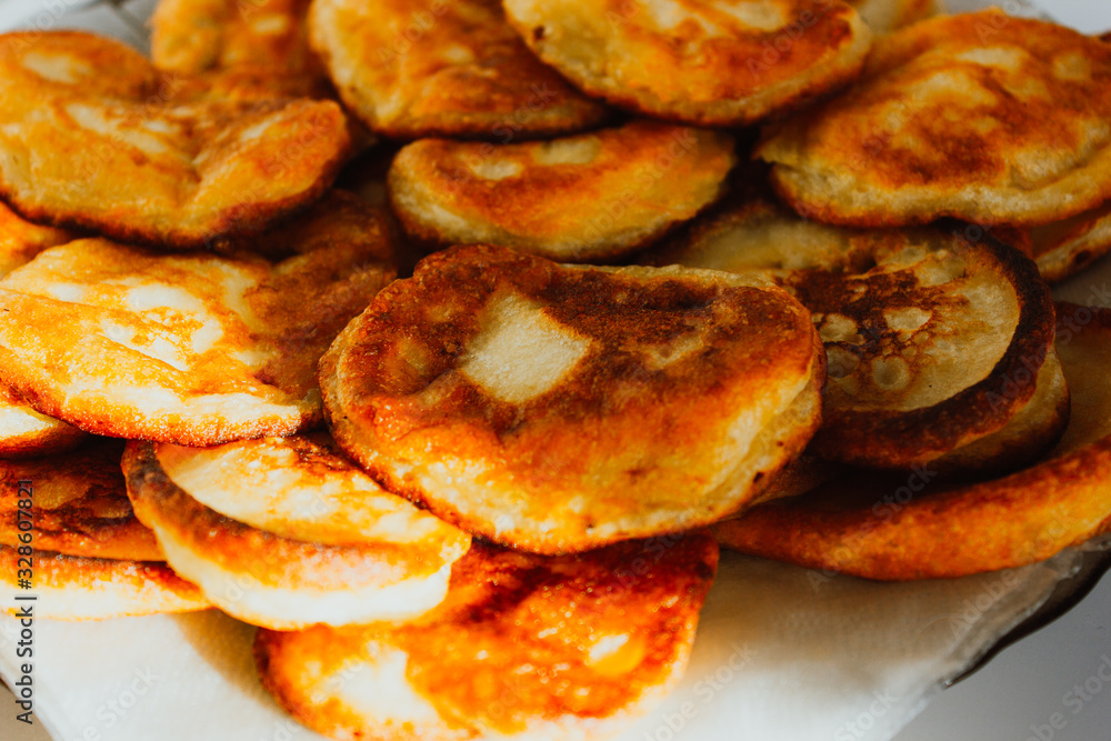 Homemade fried pancakes