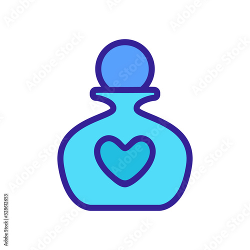 fragrant perfume icon vector. Thin line sign. Isolated contour symbol illustration