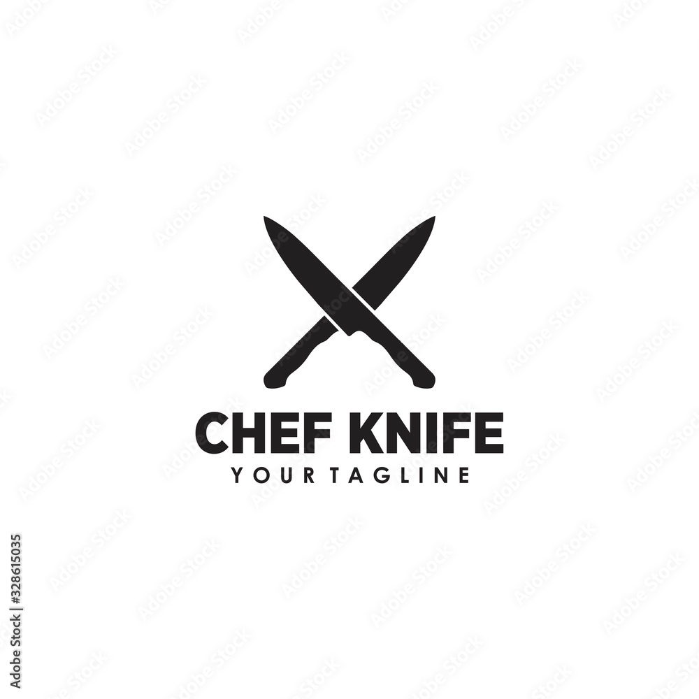 Chef Knife Logo the best strong knife vector