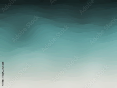 Gradient Greenish blue color iIlustrated wave