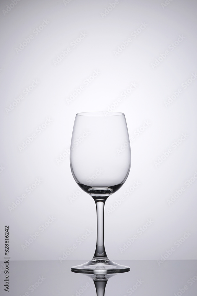 Empty glass clean isolated on white with space for copy Empty glass clean isolated on white with space for copy