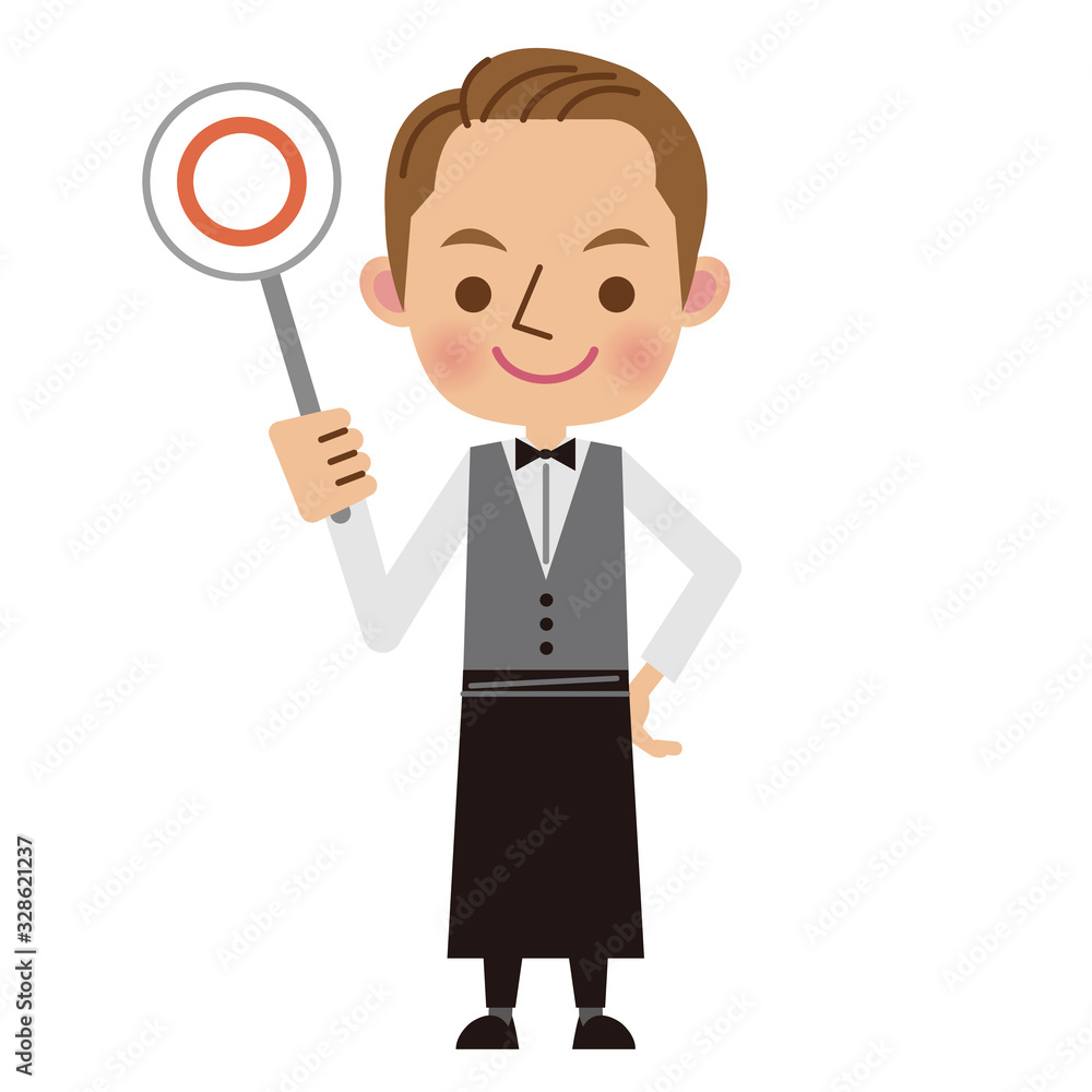 ウェイターの正解・OKイメージ