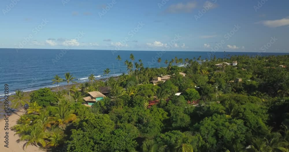 Aerial view of beaches in Barra Grande, one of the most visited tourist destinations on the Maraú peninsula, in the south of the state of Bahia. Aerial view of beaches in Barra Grande, one of the most visited tourist destinations on the Maraú peninsula, in the south of the state of Bahia.