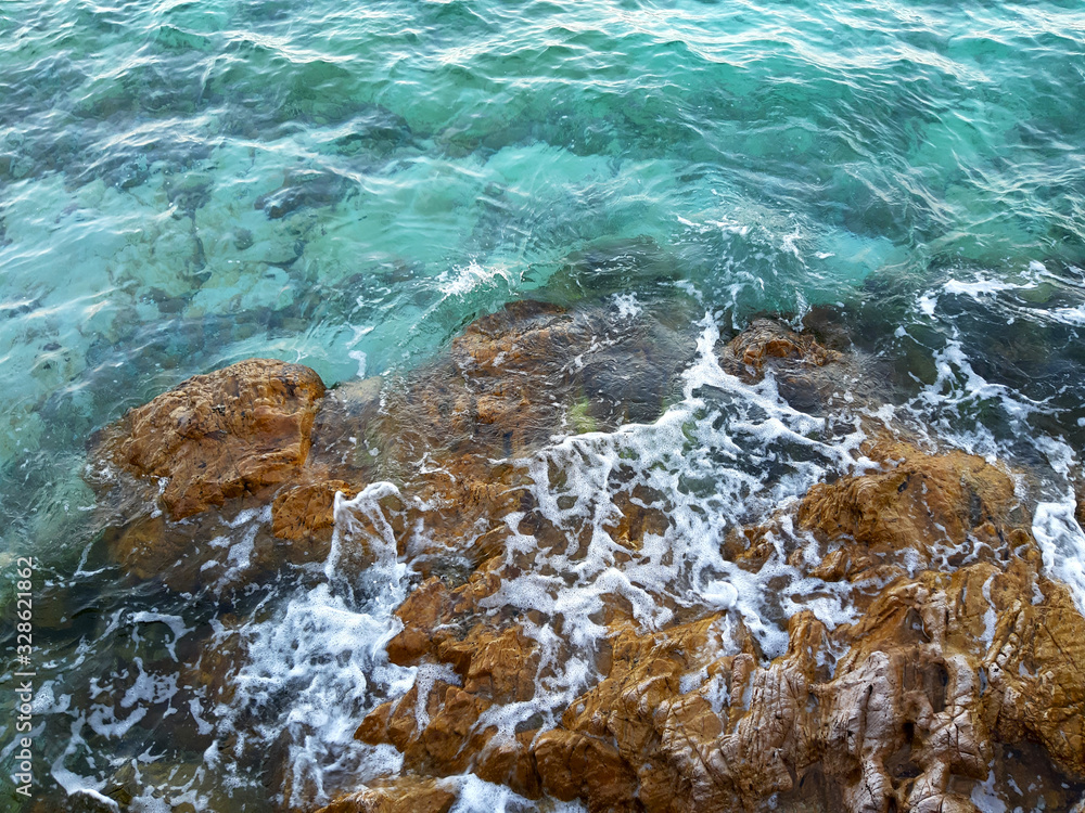 Naklejka premium Rocky coast scene