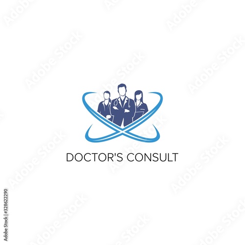 doctor and staff vector logo design
