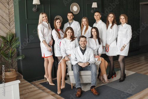 group of medical students at the university