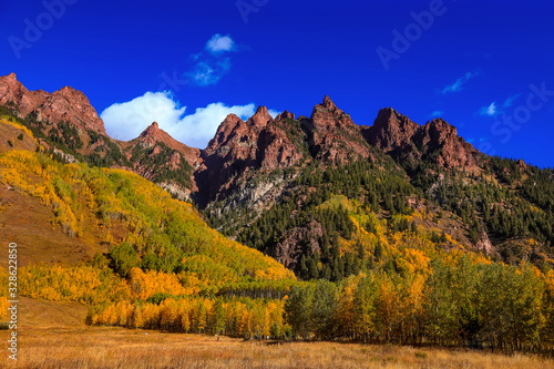 Scenic autumn landscape near Aspen colorado