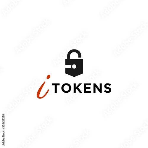 creative padlock logo design vector