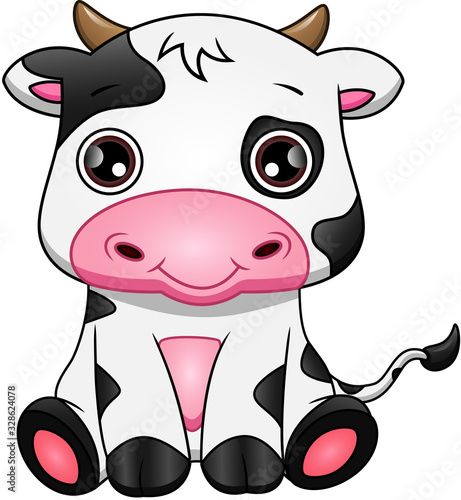 cute cow cartoon