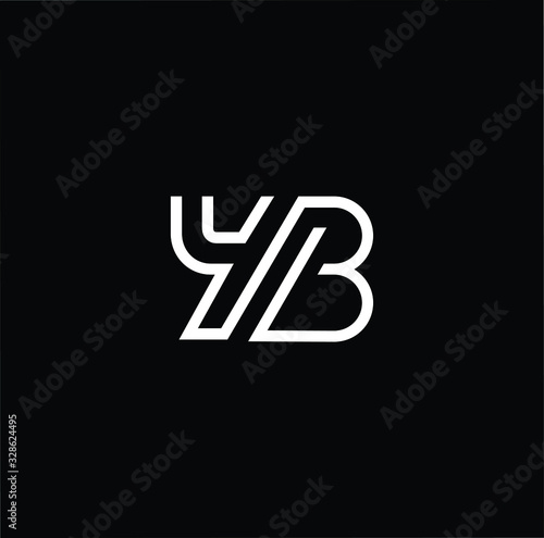 Initial based modern and minimal Logo. YB BY letter trendy fonts monogram icon symbol. Universal professional elegant luxury alphabet vector design