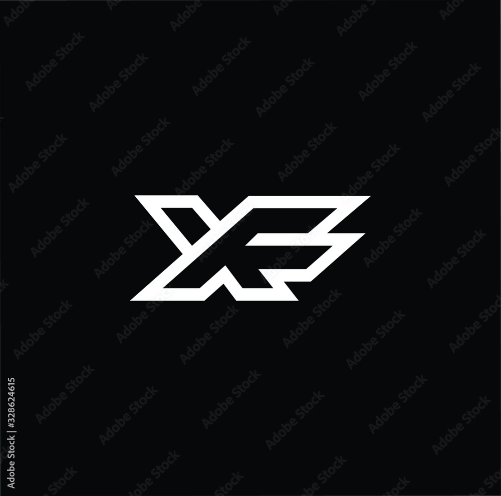 Initial based modern and minimal Logo. XF FX letter trendy fonts monogram icon symbol. Universal professional elegant luxury alphabet vector design