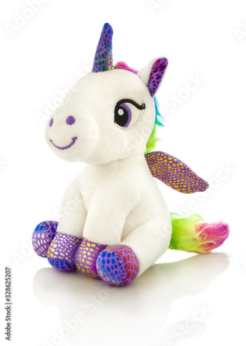 Canvas Print Unicorn plush toy