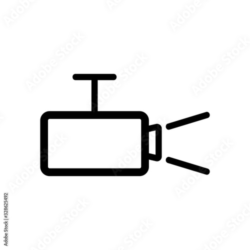 video projector icon vector. Thin line sign. Isolated contour symbol illustration