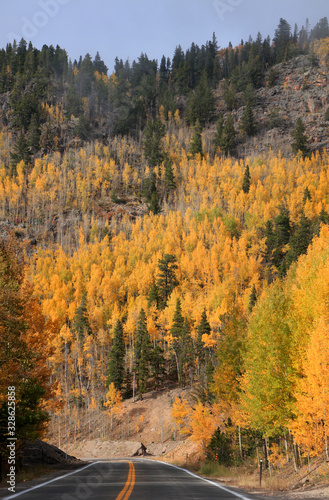 Scenic Mt Evans road in Colorado in Autumn time © SNEHIT PHOTO
