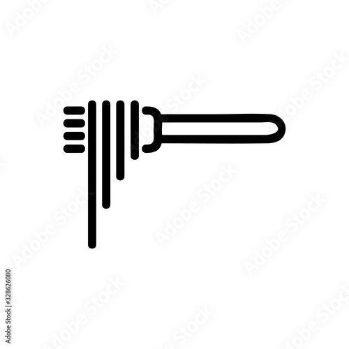 pasta icon vector. Thin line sign. Isolated contour symbol illustration