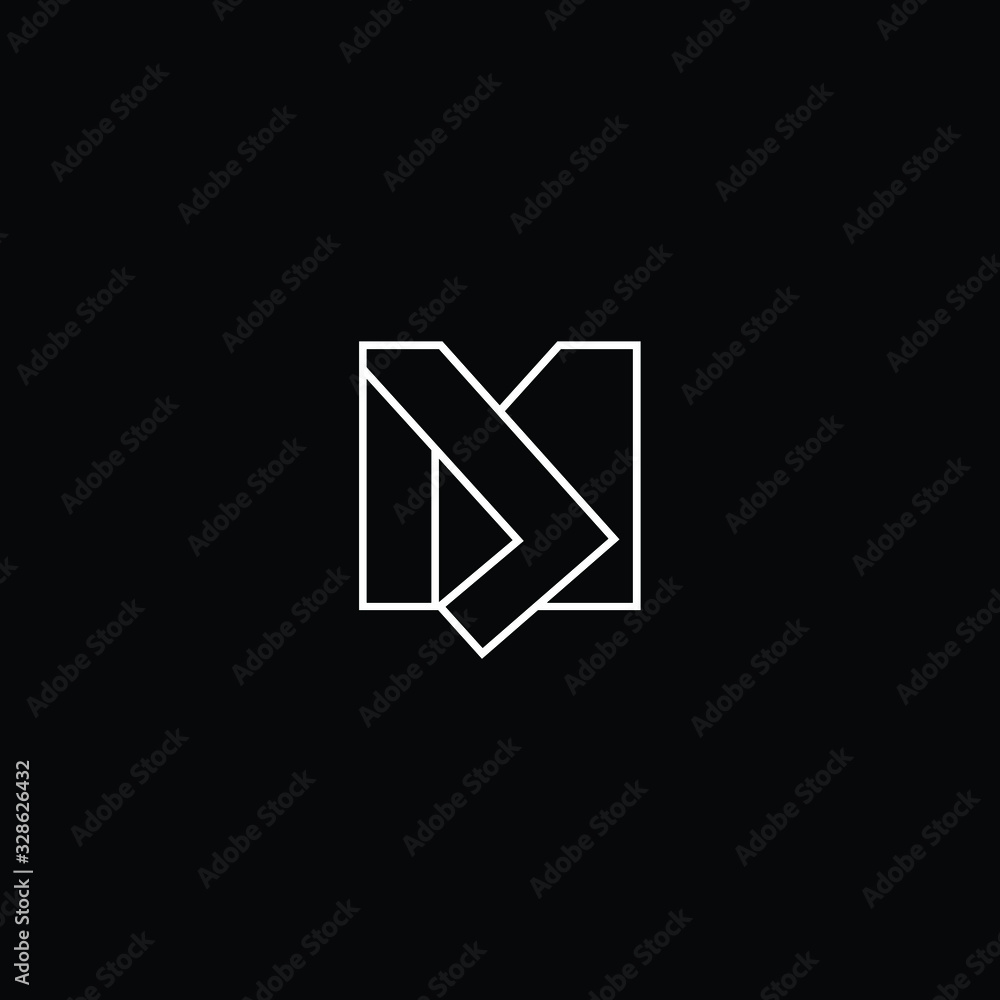 Initial based modern and minimal Logo. MD DM letter trendy fonts monogram icon symbol. Universal professional elegant luxury alphabet vector design