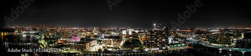 Amazing aerial panorama Downtown West Palm Beach Florida at night © Felix Mizioznikov