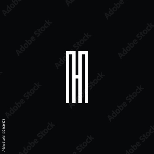 Initial based modern and minimal Logo. MH HM letter trendy fonts monogram icon symbol. Universal professional elegant luxury alphabet vector design