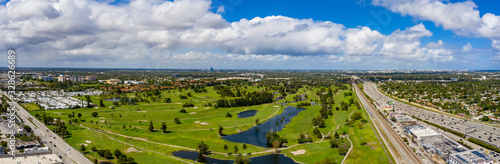 Orangebrook Golf and Country Club Hollywood FL aerial panoramic photo