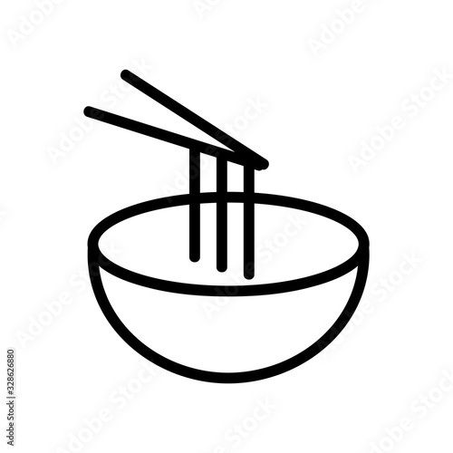 pasta from wheat icon vector. Thin line sign. Isolated contour symbol illustration