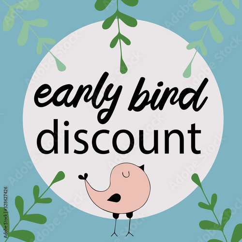 Early Bird Special discount sale event banner or poster