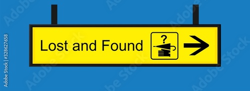 airport lost and found sign