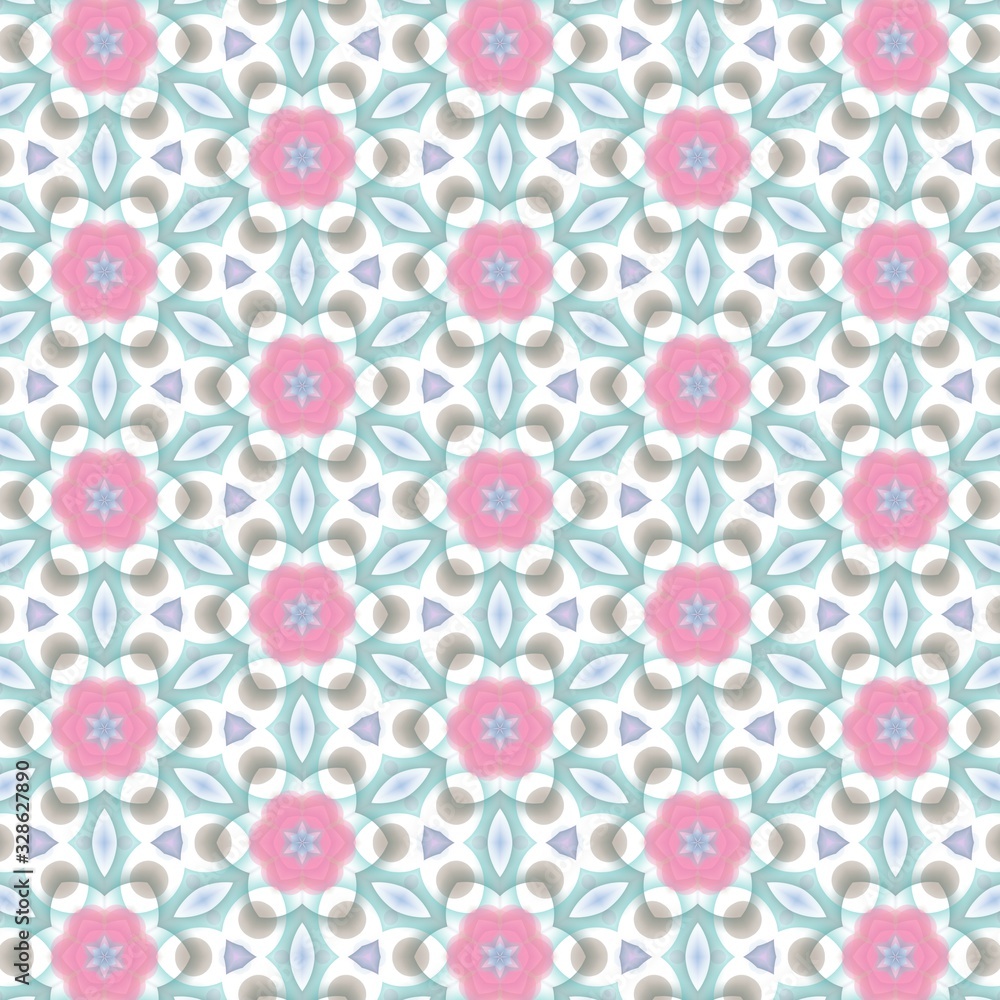 Geometric kaleidoscope multicolored seamless pattern. Abstract background. Geometric kaleidoscope multicolored seamless pattern. Abstract background.
