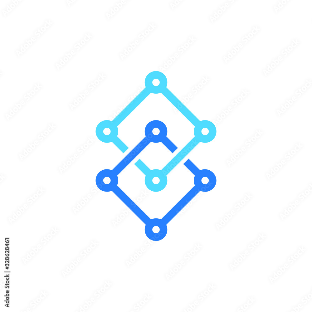 Technology icon, logo. Vector tech icon Technology icon, logo. Vector tech icon