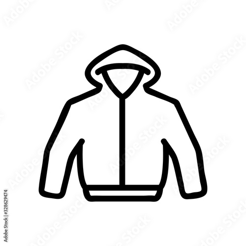 hoodie icon vector. Thin line sign. Isolated contour symbol illustration